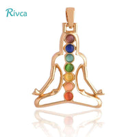 Crystal 7 Chakra Reiki Stone Pendant Necklace For Women (A57)