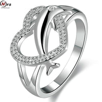 Micro Pave Silver Plated Dolphin Animal Rings For Women - sparklingselections