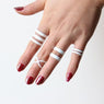 Antique White 4PCS set Midi knuckle Ring for Women