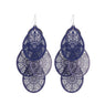 Multiple Layers Hollow Leaf Big Drop Earring for Women