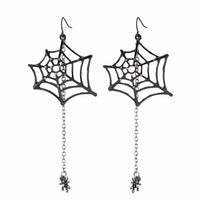 Black Spiders Dangle Drop Earrings for Women