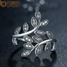 Silver Color Sparkling LEAVES for Women