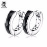 Unisex Black Natural Stone Earring