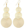 Shining Gold Color Dangle Long Drop Earrings