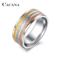 3 color lines Stainless Steel Rings For Women - sparklingselections