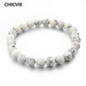 New Natural Stone Strand Bracelets With White Beads