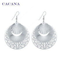 Sector Shape Round Dangle Long Earrings For Women - sparklingselections