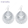 Sector Shape Round Dangle Long Earrings For Women