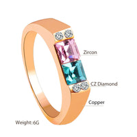 Cubic Zirconia Color Gold Wedding Rings for Women (R148)