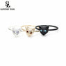 Crystal Eye Black Cat Head Toe Rings For Women (Size JP: 14)