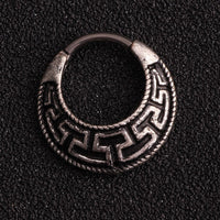 Maze Tribal Fan Round Surgical Steel Septum Clicker Pierced Nose Ring