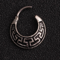 Maze Tribal Fan Round Surgical Steel Septum Clicker Pierced Nose Ring