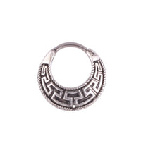 Maze Tribal Fan Round Surgical Steel Septum Clicker Pierced Nose Ring