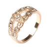 CZ Crystal Vintage Boho Style Leaf Wedding Rings For Women