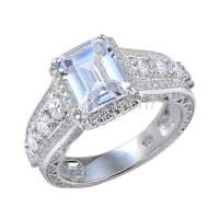 Classic Rhodium Plated Wedding Ring For Women - sparklingselections