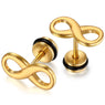 Gold Infinity Stud Earrings For Women