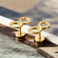 Gold Infinity Stud Earrings For Women - sparklingselections