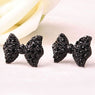 Vintage Metal Black Butterfly Bow Stud Earrings New Animal Shaped Beautiful Earrings Set For Women