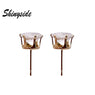 Metal Crown Crystal Beads Statement Earrings for Women