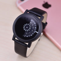 New Camera Concept Creative Design Wristwatch For Men Leather Round Quartz Analog Casual Watch