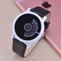 New Camera Concept Creative Design Wristwatch For Men Leather Round Quartz Analog Casual Watch