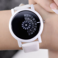 New Camera Concept Creative Design Wristwatch For Men Leather Round Quartz Analog Casual Watch