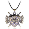 New High Quality Triforce Shield Rope Leather Pendant Necklace For Women Engagement Wedding Necklace Jewelry