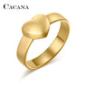 Lovely Heart Shinning Stainless Steel Rings For Women