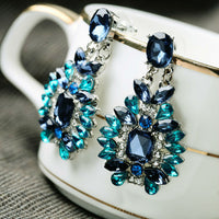 Statement Trendy Elegant Shiny Resin Stone Stud Earrings for Women