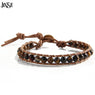 Single Layer Natural Stone Bead Bracelets & Bangles