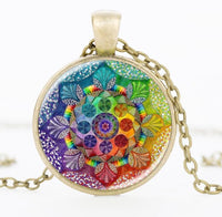 Handmade Om Symbol Buddhism Mandala Pendant Necklace