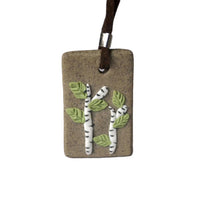 Handmade Apple Tree Pattern Ceramic Pendant Necklace for Women