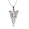 Zircon Silver Plated Evenstar Arwen Pendant Necklace for Women