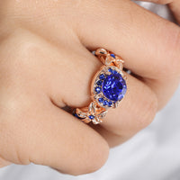 Crystal Rose Gold Filled Engagement Ring for Women