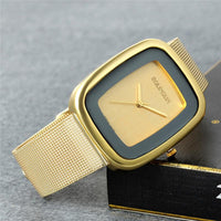 Women Gold Rectangle Wristwatch - sparklingselections