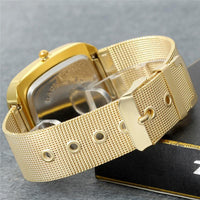 Women Gold Rectangle Wristwatch - sparklingselections