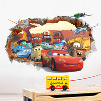 Removable Cars Pattern 3D Wall Sticker for kids room