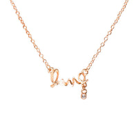 Alloy LOVE Word Necklace for Women