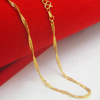 Exquisite Lightning Golden Wave Short Necklace