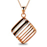 Hollow Fashion Crystal Square Pendant Necklace for women