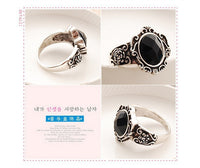 Vintage Black Stone Rings For Women (R232)