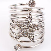 Fashion Women Personality Pentagram Female Ring - sparklingselections