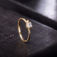 Zircon Two-Tone Gold Party Rings For Women (J0018)