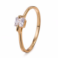 Zircon Two-Tone Gold Party Rings For Women (J0018)