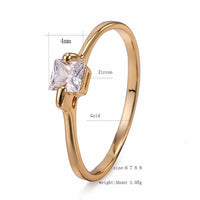 Zircon Two-Tone Gold Party Rings For Women (J0018)