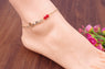 Lucky Red Seed Beads Gold Chain Love Letter Bracelet for Women
