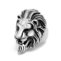 Trendy Titanium Steel Lion Head Animal Ring