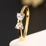 Cute Crystal Bow Finger Rings for Women (R371)