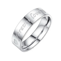 Silver Plated Love Forever Commitment Couple Ring
