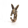 Cute Bunny Rabbit Wrap Around Unisex Rings